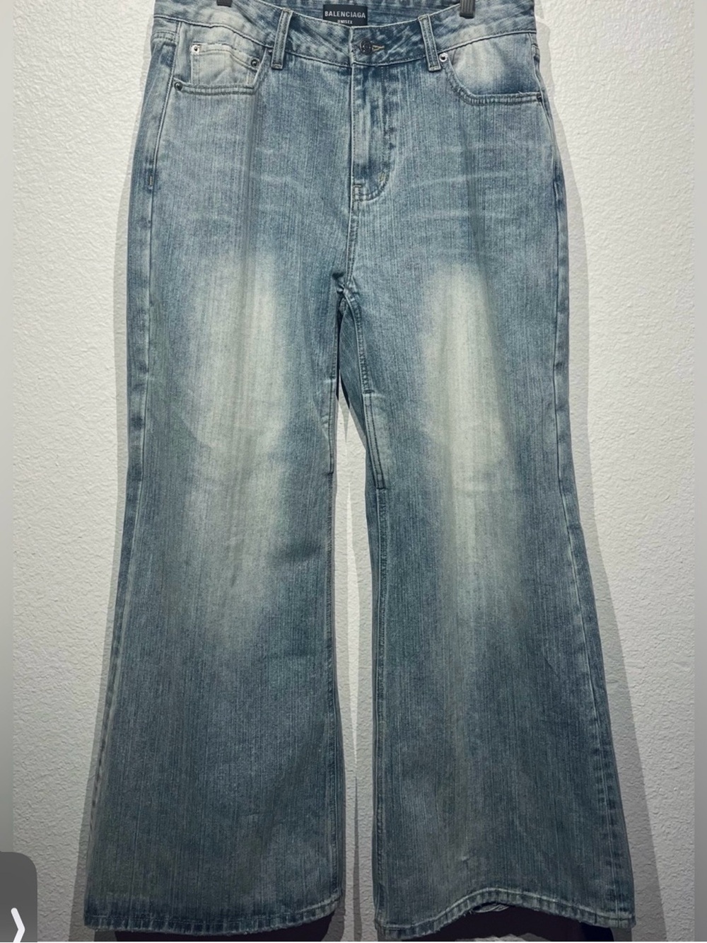 Balenciaga  unisex Light Blue Wide-Leg Jeans